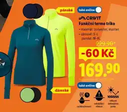 Lidl CRIVIT FUNKČNÍ TERMO TRIKO nabídka