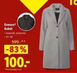 Lidl Esmara KABÁT nabídka