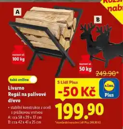 Lidl Livarno Regál na palivové dřevo nabídka
