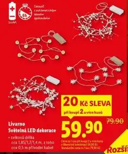 Lidl LIVARNO SVĚTELNÁ LED DEKORACE nabídka