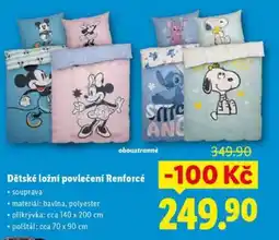 Lidl DĚTSKÉ LOŽNÍ POVLEČENÍ RENFORCÉ nabídka