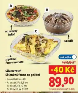 Lidl Silvercrest Skleněná forma na pečení nabídka