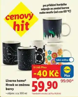 Lidl Livarno home Hrnek se změnou barvy nabídka