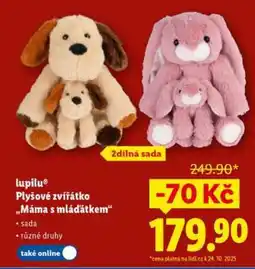 Lidl lupilu Plyšové zvířátko „Máma s mláďátkem“ nabídka