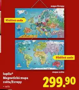Lidl lupilu Magnetická mapa světa/Evropy nabídka