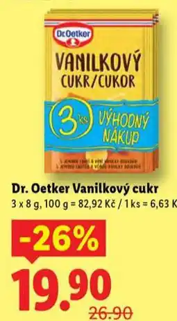 Lidl Dr. oetker vanilkový cukr nabídka
