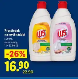 Lidl W5 prostředek na mytí nádobí nabídka