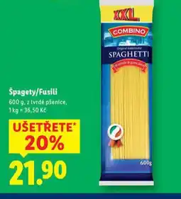 Lidl Špagety / fusili nabídka