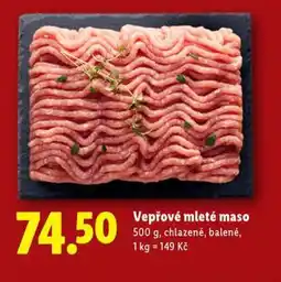 Lidl Vepřové mleté maso nabídka
