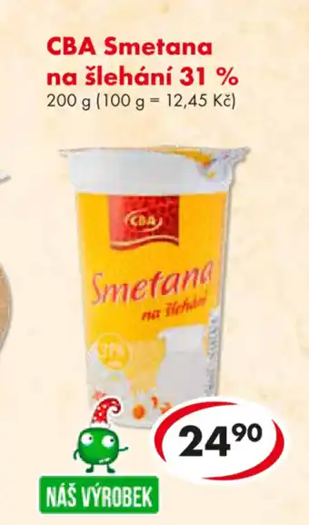 CBA Smetana na šlehání 31 %