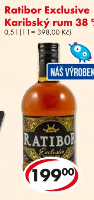 Ratibor Exclusive Karibský rum 38 %