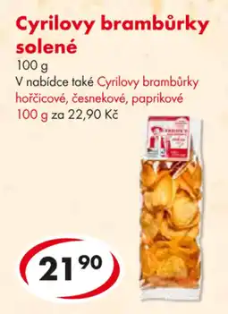 CBA Cyrilovy brambůrky solené nabídka