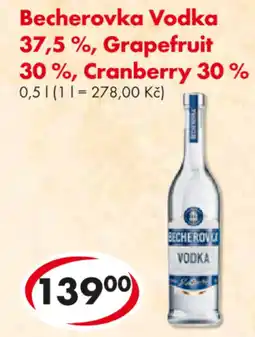 CBA Becherovka Vodka 37,5%, Grapefruit 30%, Cranberry 30% nabídka