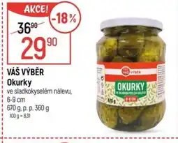 Globus VÁŠ VÝBĚR Okurky nabídka