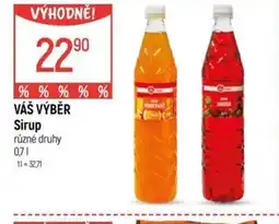Globus VÁŠ VÝBĚR Sirup nabídka