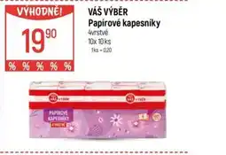 Globus VÁŠ VÝBĚR Papírové kapesníky nabídka