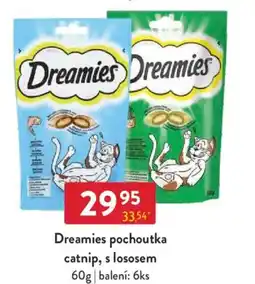 Qanto Dreamies pochoutka catnip, s lososem nabídka