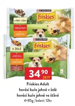 Qanto Friskies Adult hovězí kuře jehně v želé hovězí kuře jehně ve štǎvě nabídka