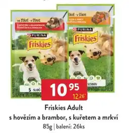 Qanto Friskies Adult s hovězím a brambor, s kuřetem a mrkví nabídka