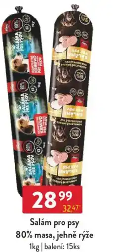 Qanto Salám pro psy 80% masa, jehně rýže nabídka