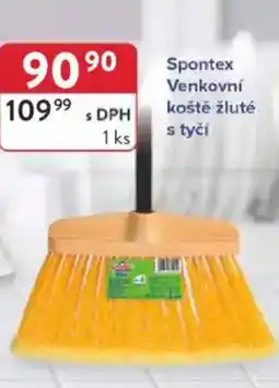 Qanto Spontex Venkovní koště žluté s tyčí nabídka