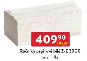 Qanto Ručníky papírové bílé Z-Z 3000 nabídka