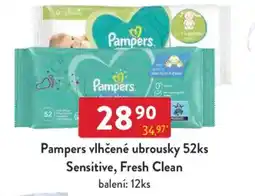 Qanto Pampers vlhčené ubrousky Sensitive, Fresh Clean nabídka