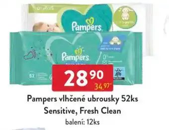 Qanto Pampers vlhčené ubrousky Sensitive, Fresh Clean nabídka