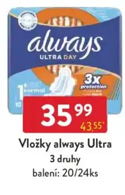 Qanto Vložky always Ultra nabídka