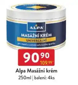 Qanto Alpa Masážní krém nabídka