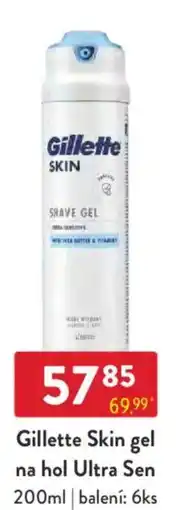 Qanto Gillette Skin gel na hol Ultra Sen nabídka