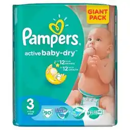 Jip Pampers Active Baby-Dry Dětské jednorázové pleny 3 midi 90 ks nabídka