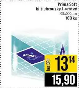Jip Prima Soft bílé ubrousky 1-vrstvé 33x33 cm 100 ks nabídka