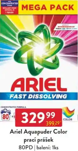 Qanto Ariel Aquapuder Color prací prášek nabídka