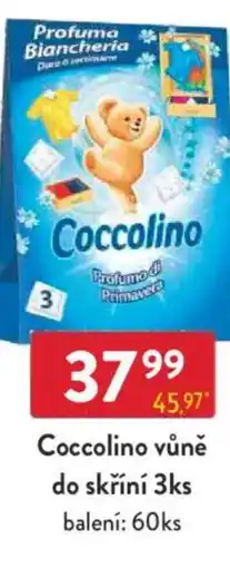 Qanto Coccolino vůně do skříní nabídka