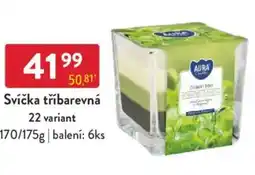 Qanto Svíčka tříbarevná 22 variant nabídka