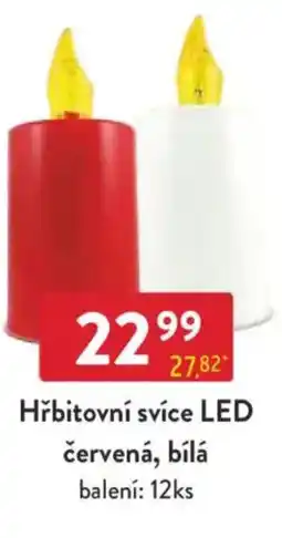 Qanto Hřbitovní svíce LED červená, bílá nabídka