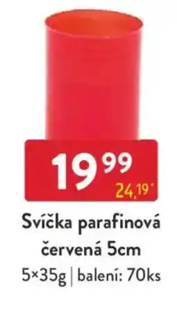Qanto Svíčka parafinová červená 5cm nabídka