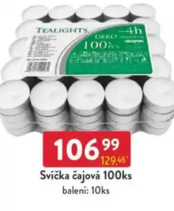 Qanto Svíčka čajová nabídka