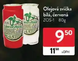 Qanto Olejová svíčka bílá, červená nabídka