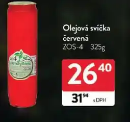 Qanto Olejová svíčka červená ZOS-4 nabídka