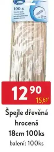 Qanto Špejle dřevěná hrocená 18cm nabídka