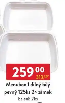 Qanto Menubox 1 dílný bílý pevný 2x zámek nabídka