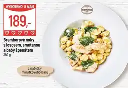 Globus Bramborové noky s lososem, smetanou a baby špenátem nabídka