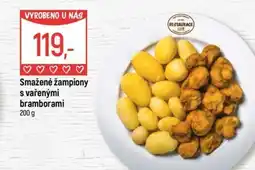 Globus Smažené žampiony s vařenými bramborami nabídka