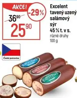 Globus Excelent tavený uzený salámový sýr 45% t. vs. nabídka