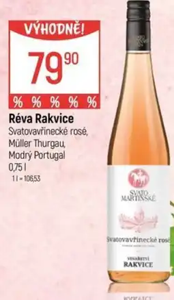 Globus Réva Rakvice Svatovavřinecké rosé, Müller Thurgau, Modrý Portugal nabídka