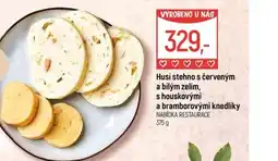 Globus Husí stehno s červeným a bílým zelím, s houskovými a bramborovými knedlíky nabídka