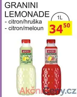 BENE Nápoje GRANINI LEMONADE - citron/hruška 1L nabídka