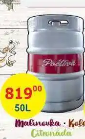 BENE Nápoje Poděbradka Poctivá Malinovka 50l sud nabídka